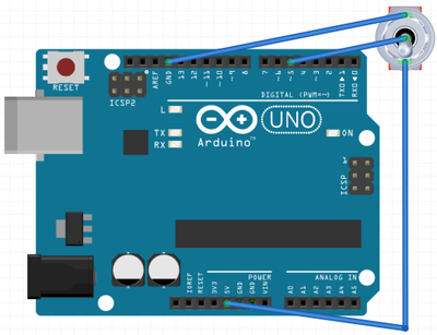 Arduino med en vippekontakt til input pin 5