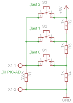 Principskitse af AD-tastaturet